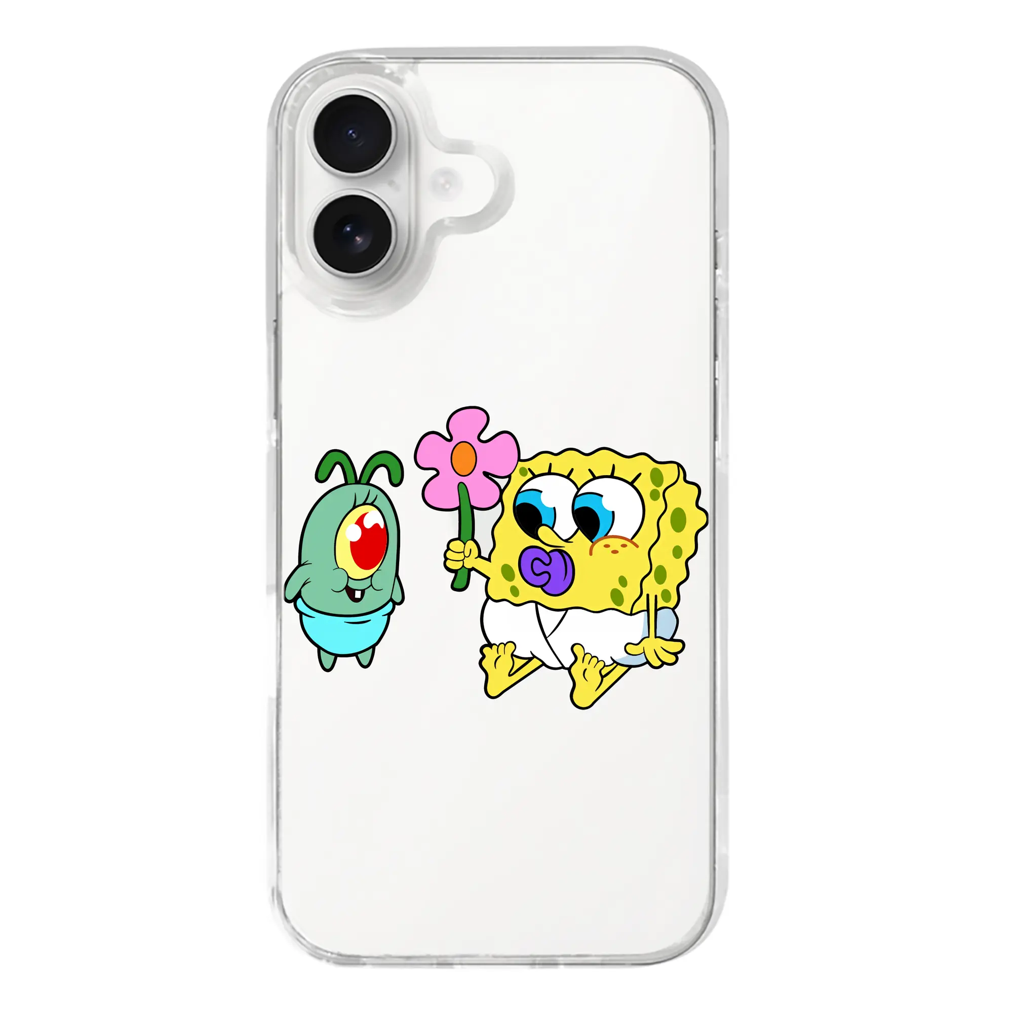 スポンジボブ グッズ プランクトン - iPhone 17シリーズ 透明スマホケース – 薄型・耐衝撃・精密フィット保護カバー